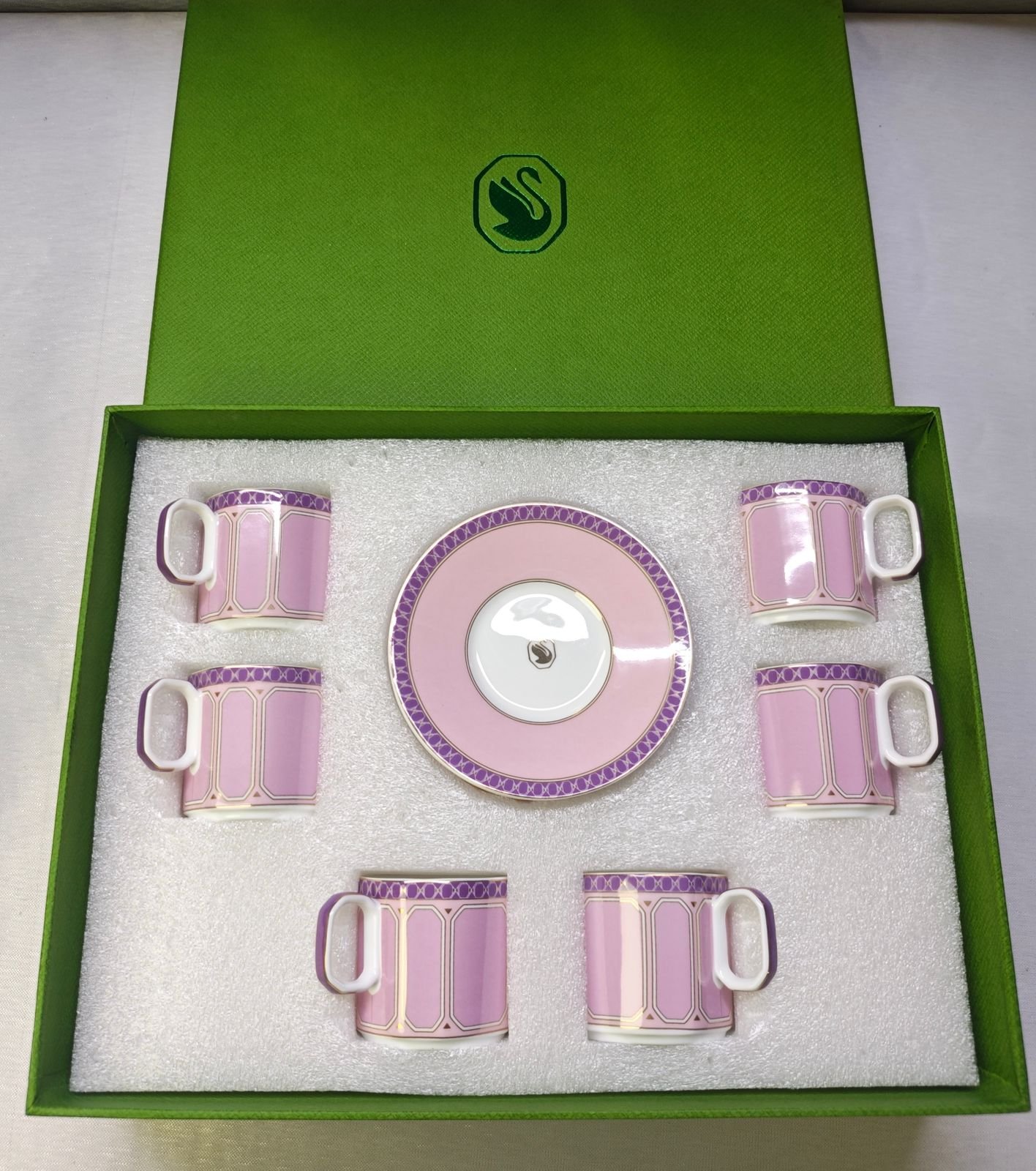 Swarovski Turkish coffee set of six cups with saucers available with many colors - Image 2 of 18